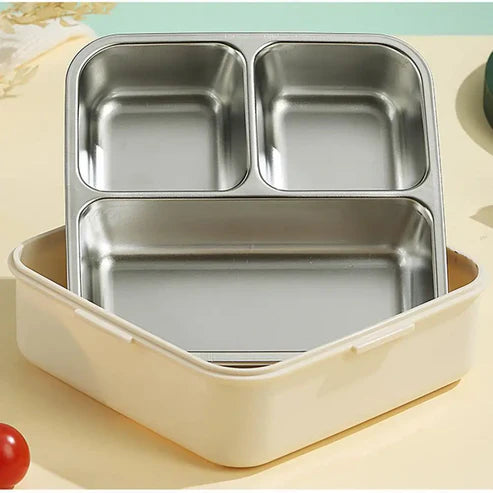 Dino Eye – Leakproof Steel Lunch Box with Spoon & Salad Cup