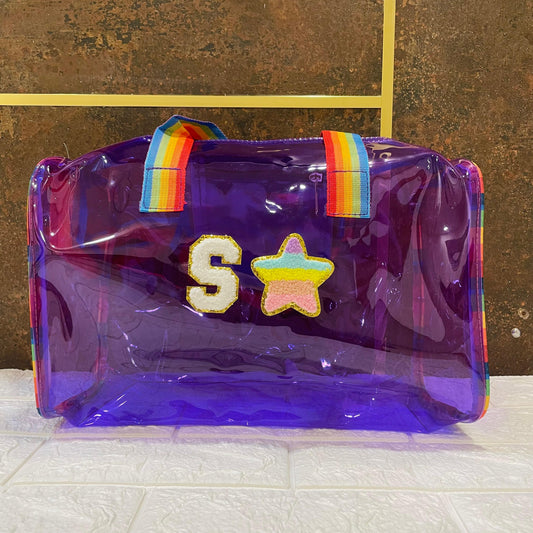 Duffle Bag Rainbow Belt with Initial & Cartoon