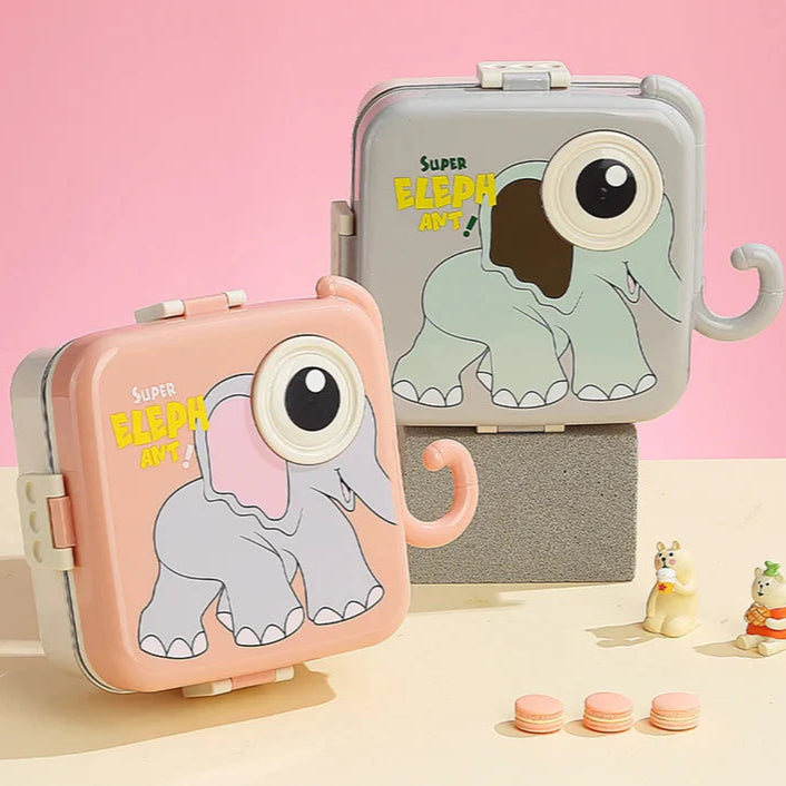 Elephant Eye – Leakproof Steel Lunch Box with Spoon & Salad Cup
