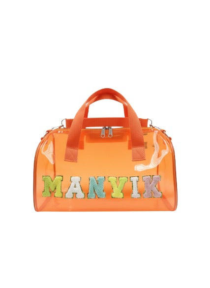 Customized Name Jelly Duffle Bag for Boys and Girls
