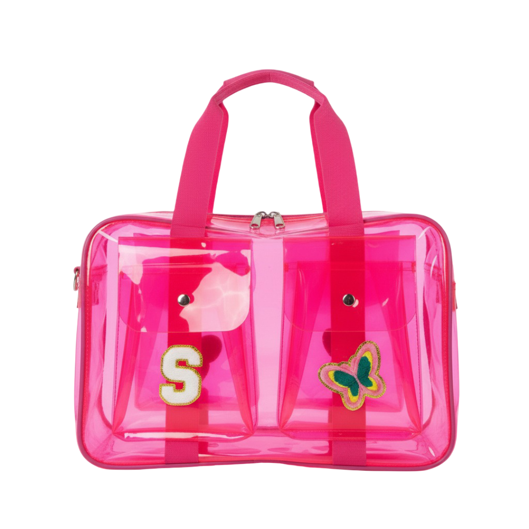 Customized Double Pocket Jelly Duffle Bag