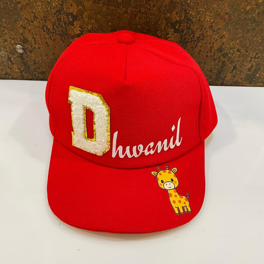 Printed Name and Cartoon Kids Cap - Return gifts