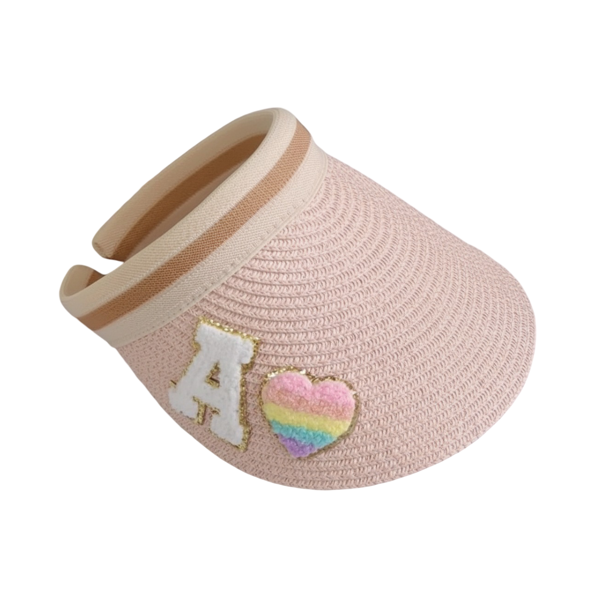 Customized Visor Beach Hat with Initial & Cartoon