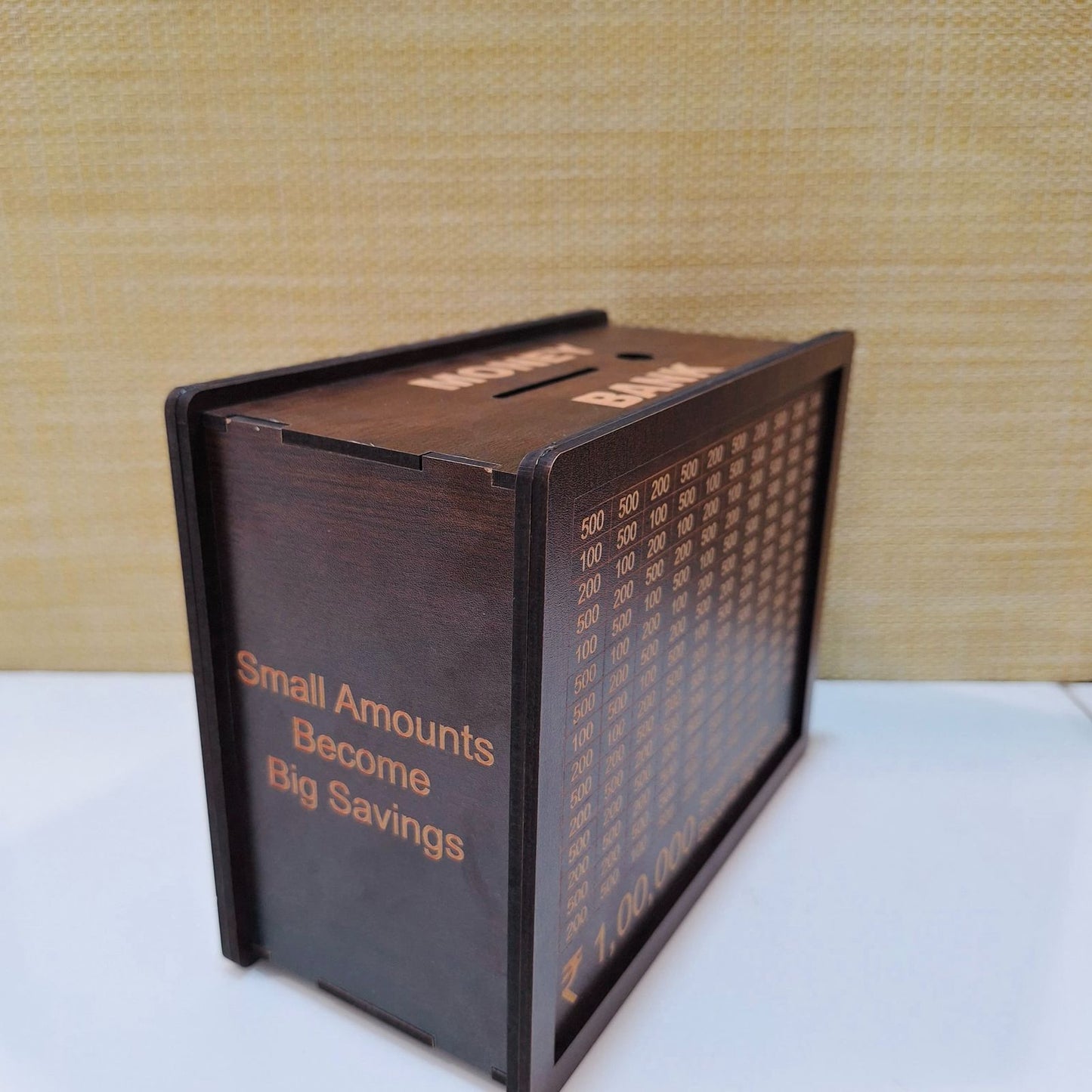 Personalized Wooden Money Saving Box With Custom Photo