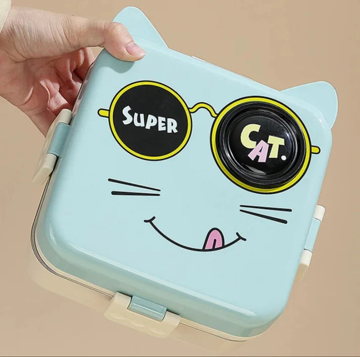 Cat Eye – Leakproof Steel Lunch Box with Spoon & Salad Cup