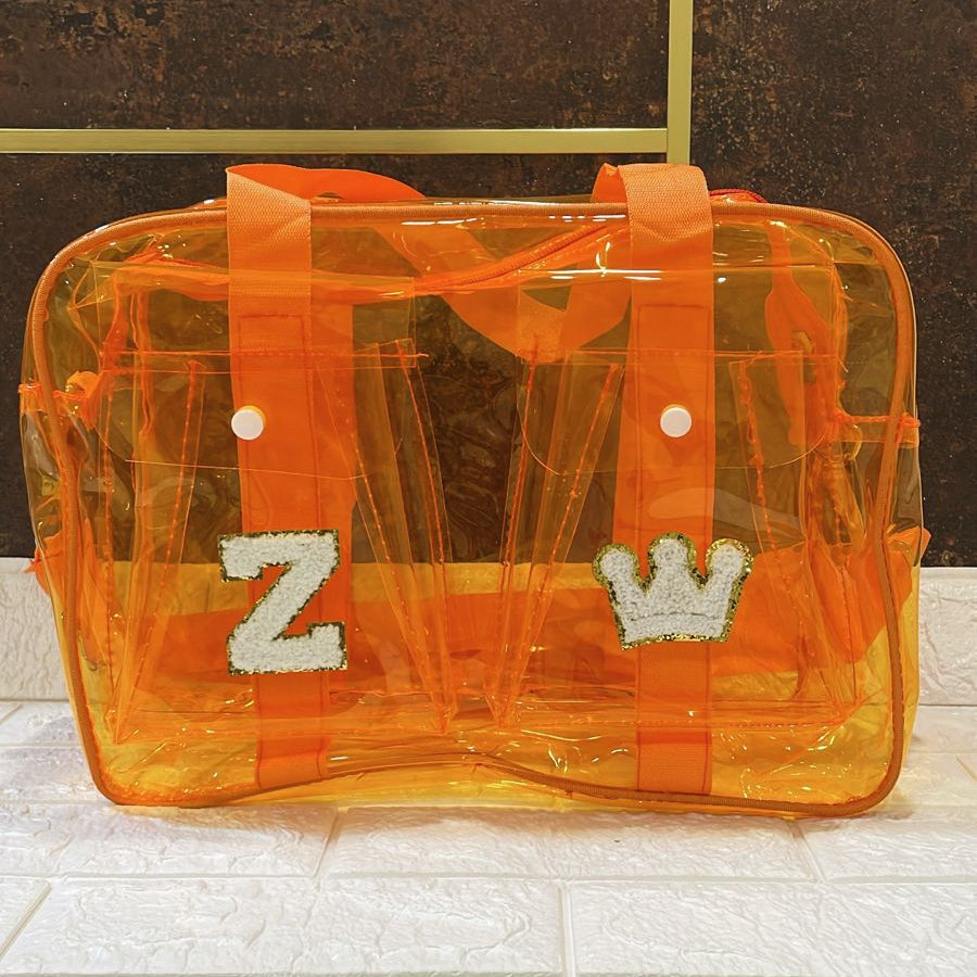 Customized Jelly Duffle Bag Double Pocket