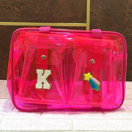 Customized Jelly Duffle Bag Double Pocket