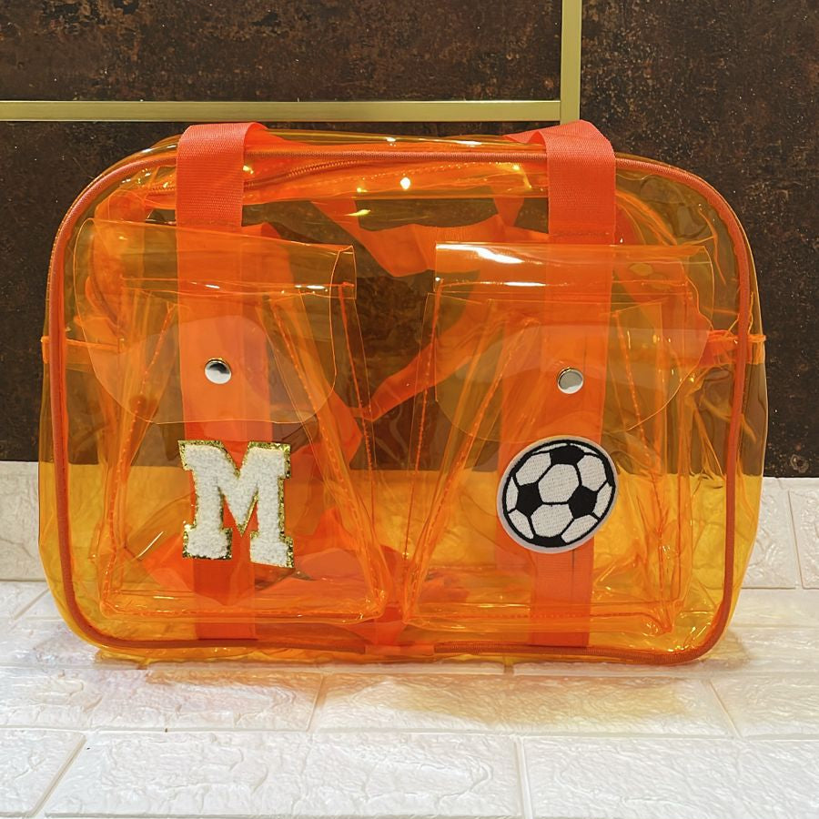 Customized Jelly Duffle Bag Double Pocket