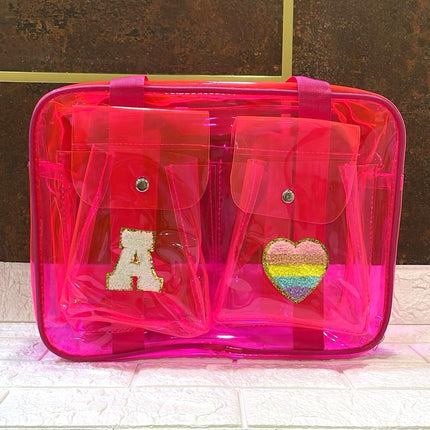 Customized Jelly Duffle Bag Double Pocket