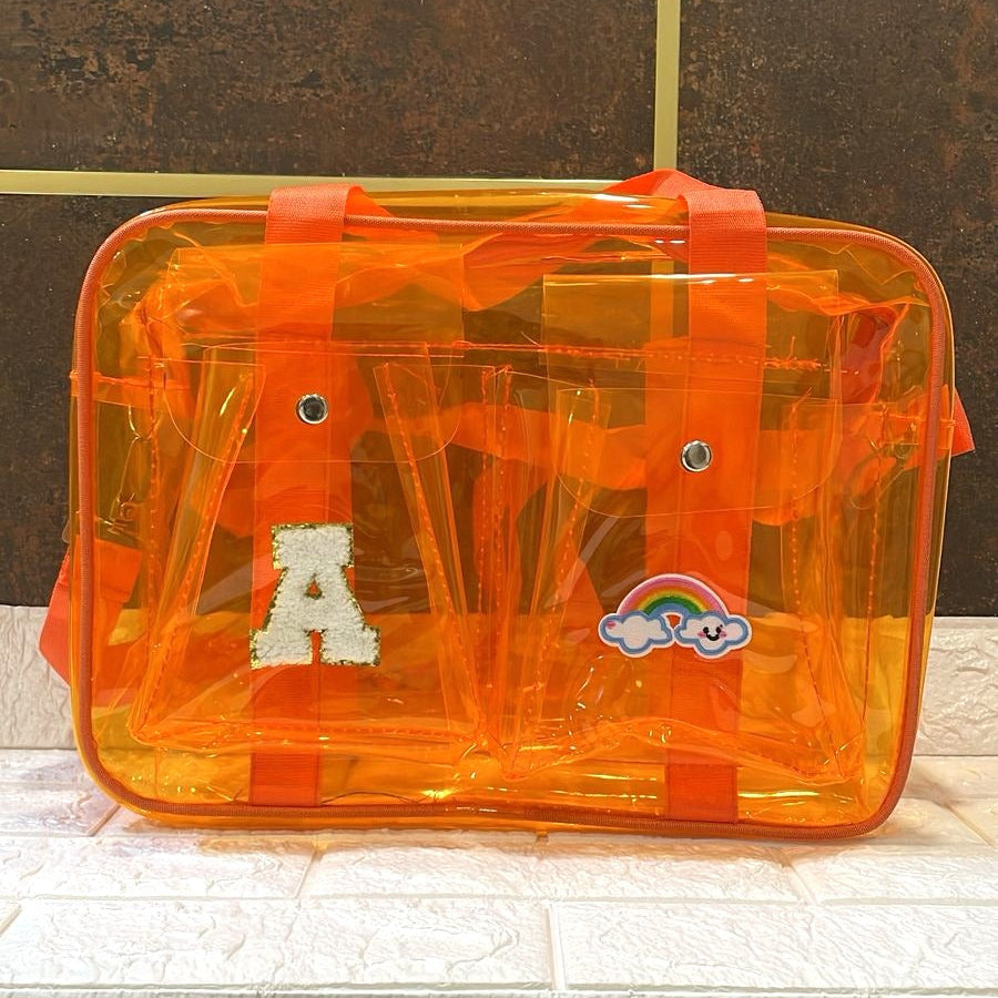 Customized Jelly Duffle Bag Double Pocket