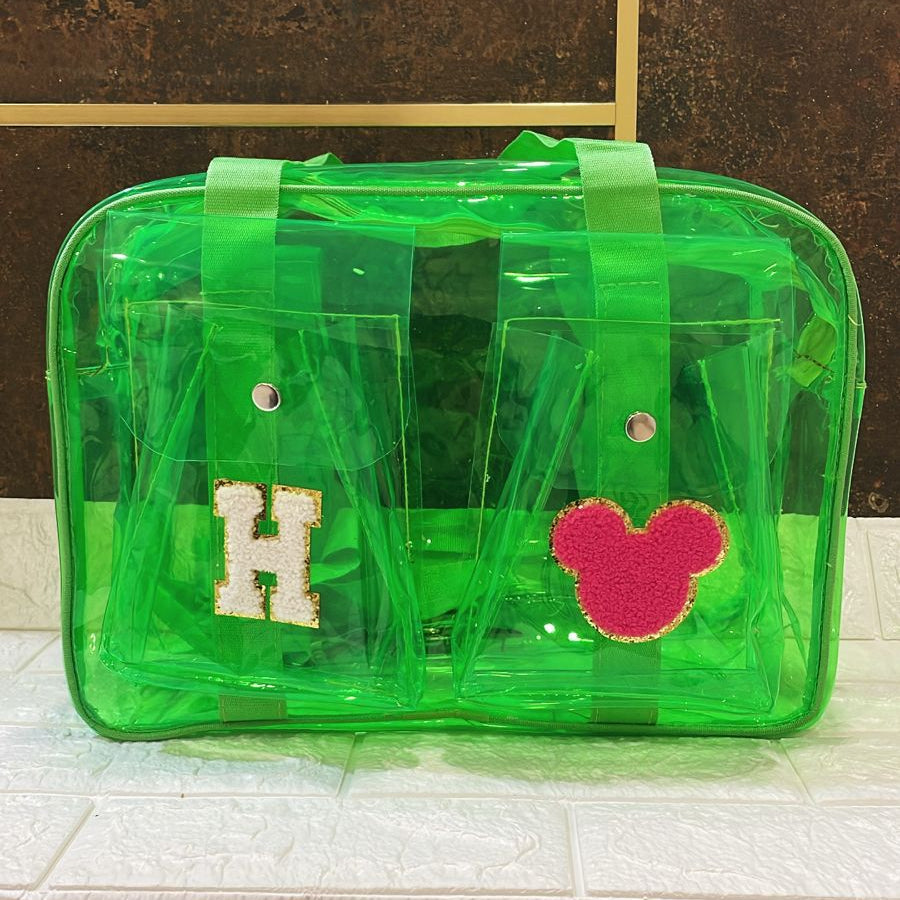 Customized Jelly Duffle Bag Double Pocket