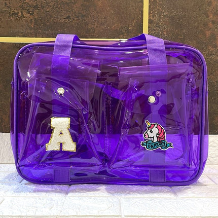 Customized Jelly Duffle Bag Double Pocket