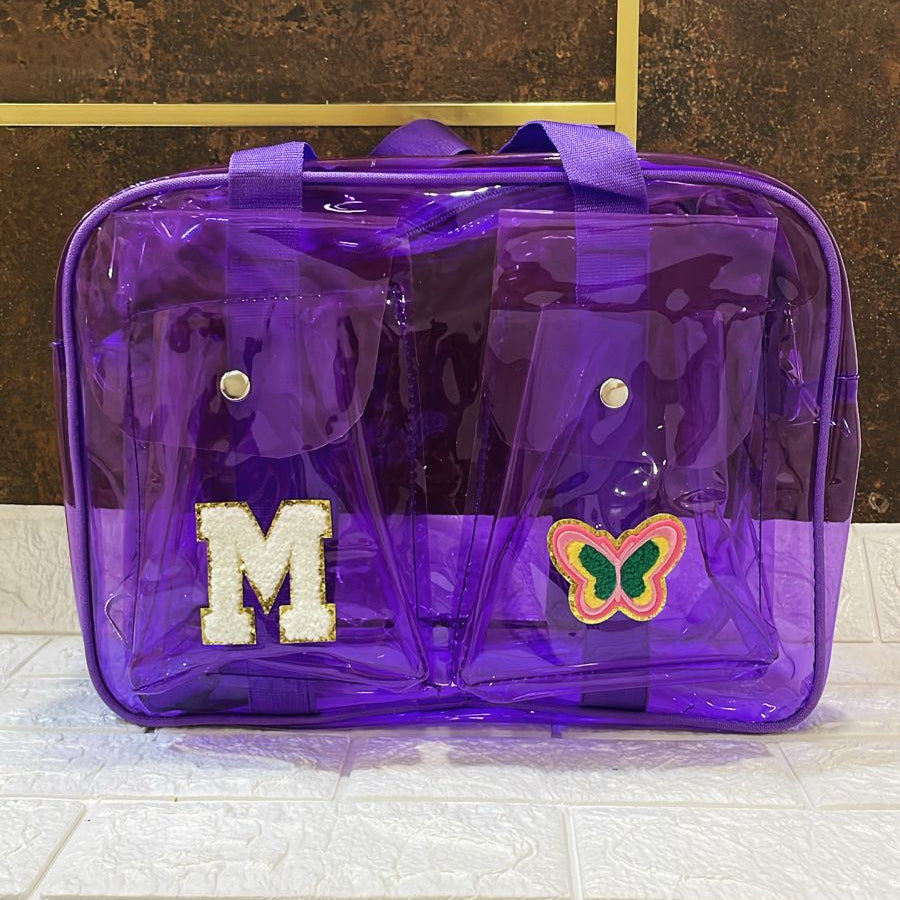 Customized Jelly Duffle Bag Double Pocket