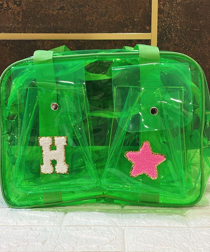 Customized Jelly Duffle Bag Double Pocket