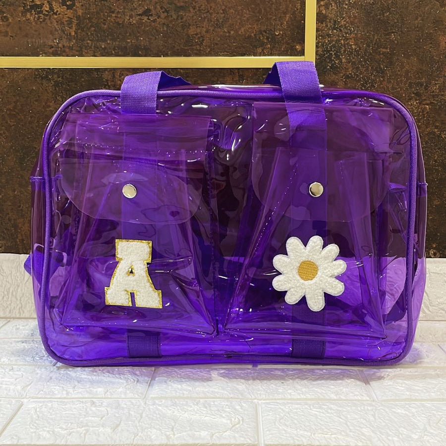 Customized Jelly Duffle Bag Double Pocket