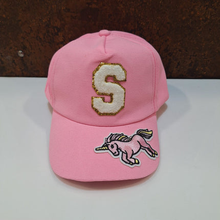 Customized Caps with Initial and Cartoon for Boys and Girls