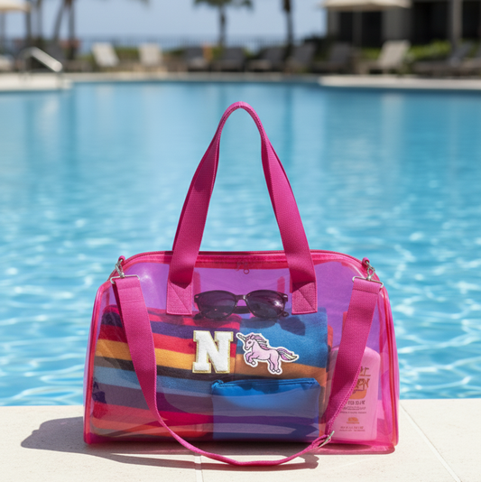 Customized Initial Cartoon Jelly Duffle Bag for Boys and Girls