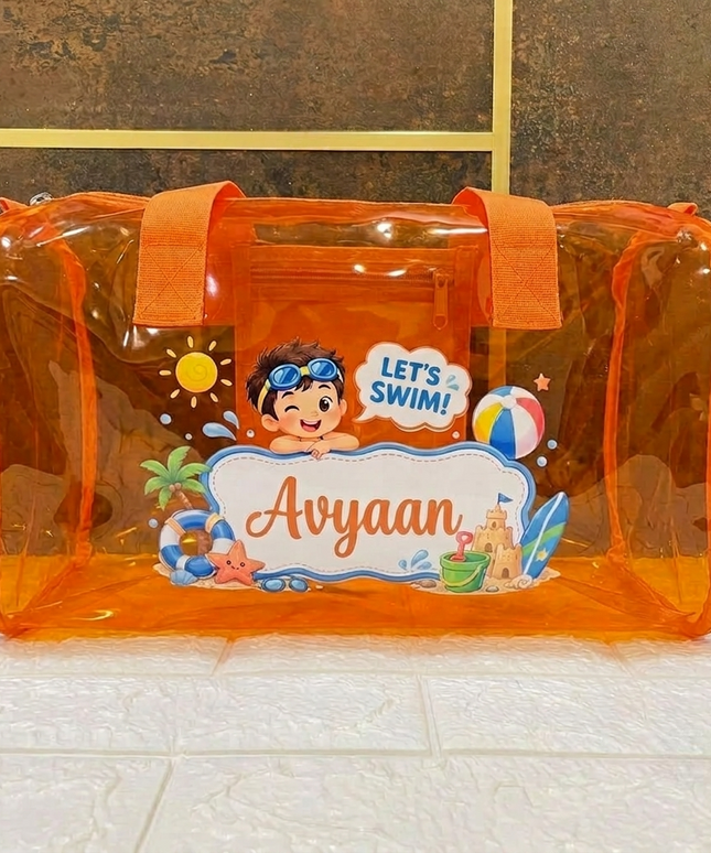 Personalized Jelly Beach Swim Bag for Kids