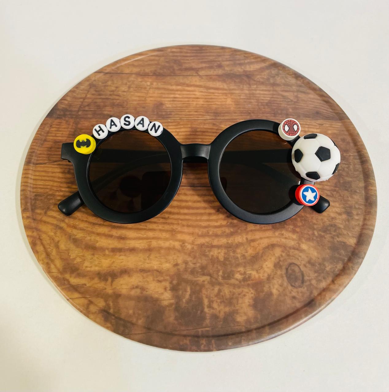 Customized name round shape polarized sunglasses for Kids - Girls & Boys