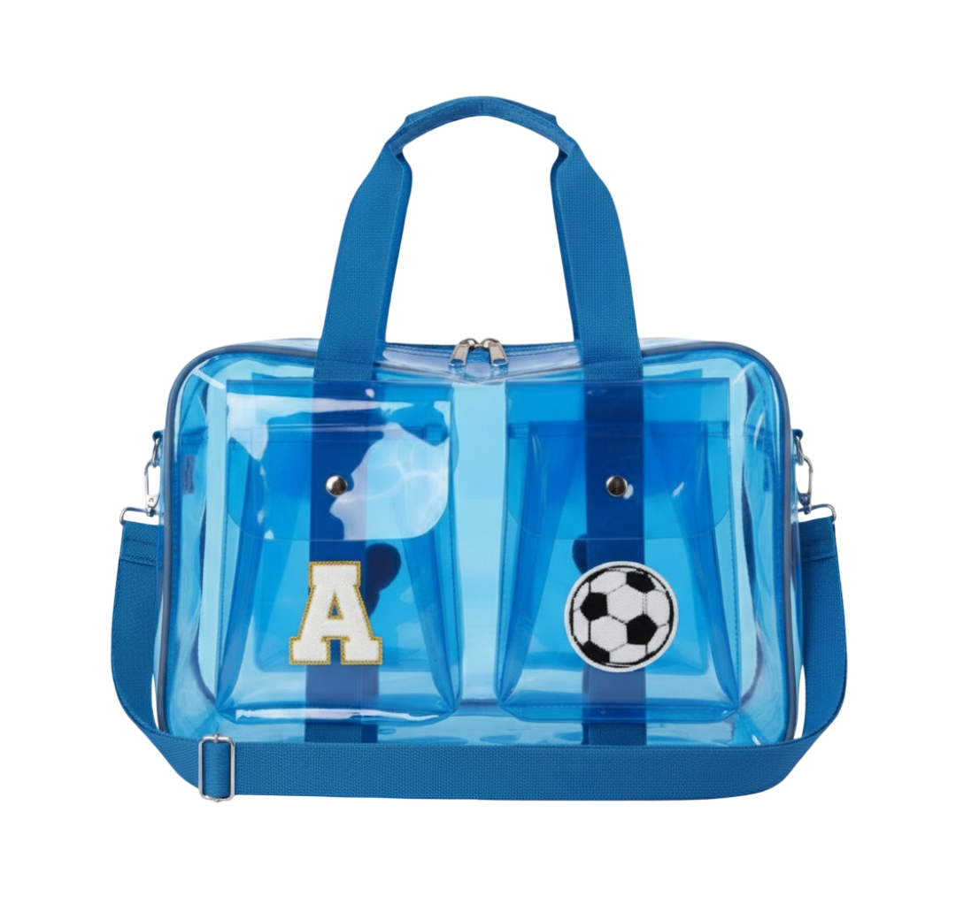 Customized Double Pocket Jelly Duffle Bag