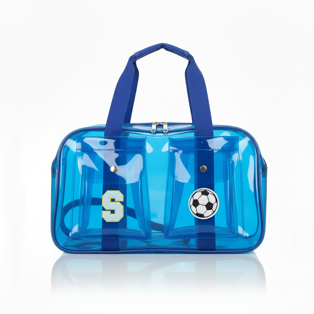 Customized Initial Cartoon Jelly 2 pocket Duffle Bag for Boys and Girls
