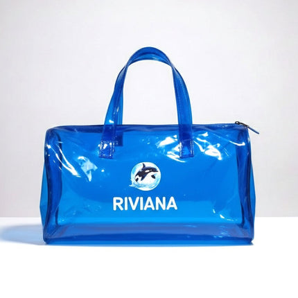 Customized Jelly Duffle Bag with Printed Name and Cartoon