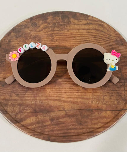 Customized Sunglasses for Kids with name round shape - Girls