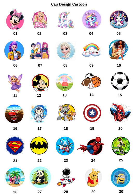 Customized Cap for Kids with Initial and cartoon - Return gifts