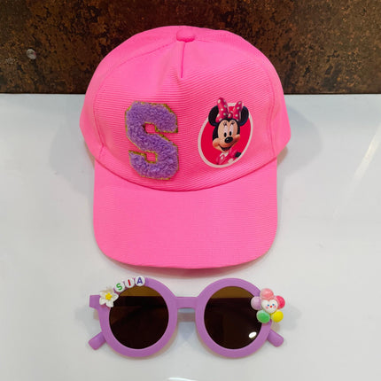 Summer Essentials Combo - Customized Sunglasses + Printed Cartoon Cap