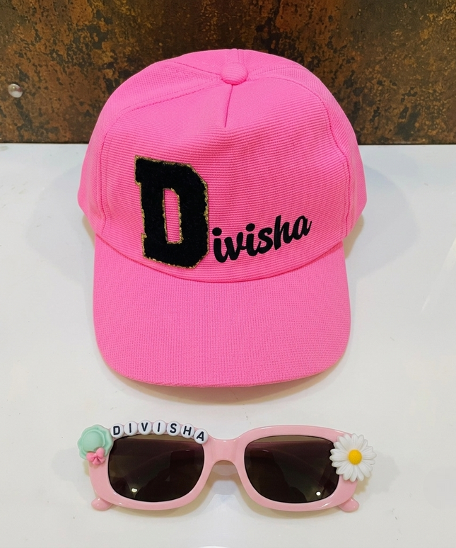 Summer Essentials Combo - Customized Rectangle Sunglasses + Printed Name Cap