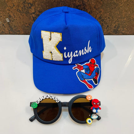 Summer Essentials Combo - Customized Round Sunglasses + Printed Name Cap