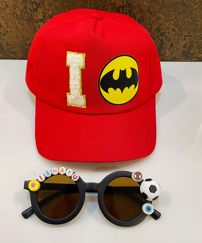Summer Essentials Combo - Customized Sunglasses + Printed Cartoon Cap