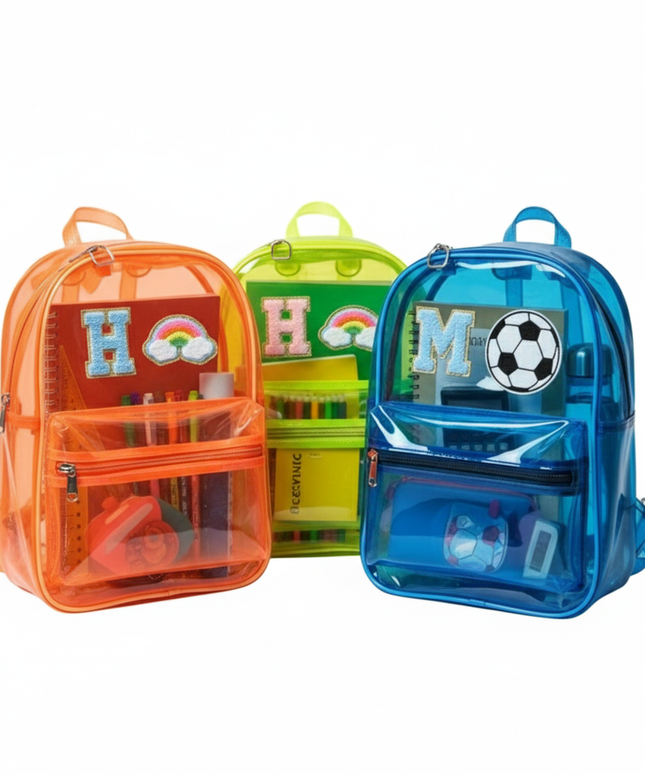 Customized Jelly Bagpack with Initial Cartoon for Boys and Girls