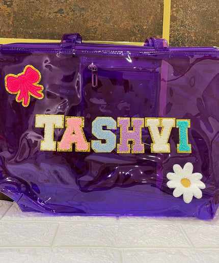 Customized Jelly Tote Bag with name and motifs