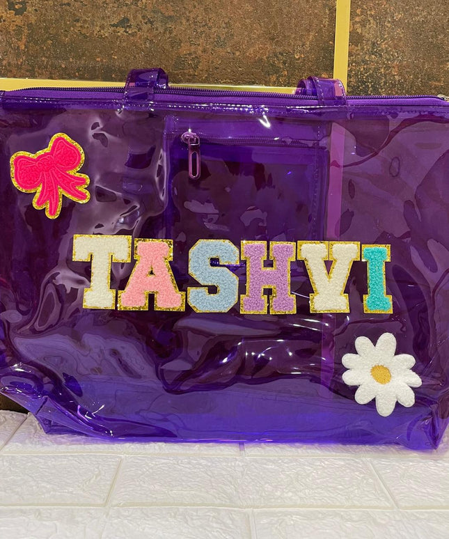 Customized Jelly Tote Bag with name and motifs
