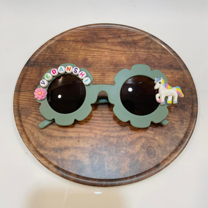 Personalized Sunglasses for Girls - flower shape