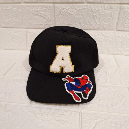 Customized Caps with Initial and Cartoon for Boys and Girls