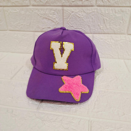 Customized Caps with Initial and Cartoon for Boys and Girls