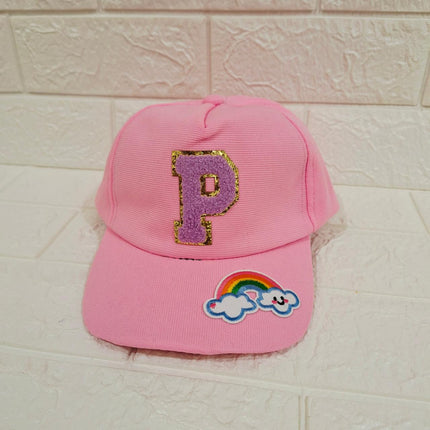Customized Caps with Initial and Cartoon for Boys and Girls