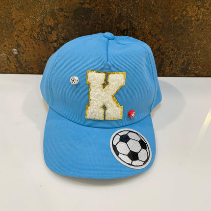 Customized Kids Caps - Initial & Cartoon with Beads