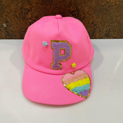Customized Kids Caps - Initial & Cartoon with Beads