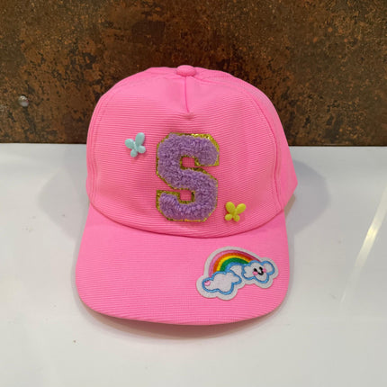Customized Kids Caps - Initial & Cartoon with Beads