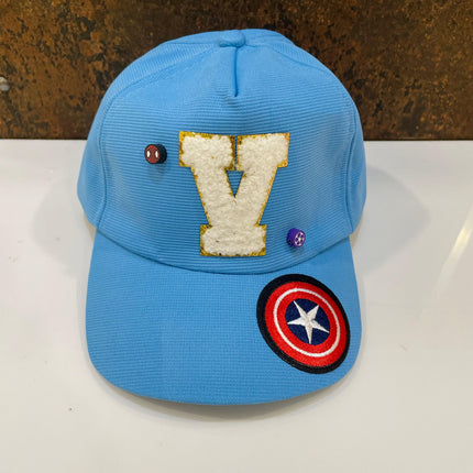 Customized Kids Caps - Initial & Cartoon with Beads