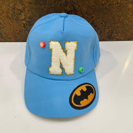 Customized Kids Caps - Initial & Cartoon with Beads