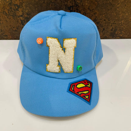 Customized Kids Caps - Initial & Cartoon with Beads