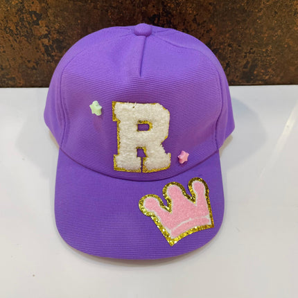 Customized Kids Caps - Initial & Cartoon with Beads