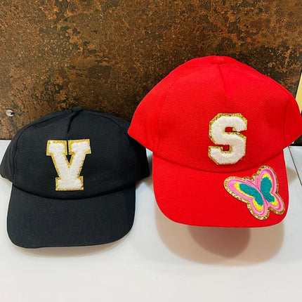 Customized Caps with Initial and Cartoon for Boys and Girls