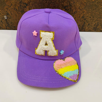 Customized Kids Caps - Initial & Cartoon with Beads