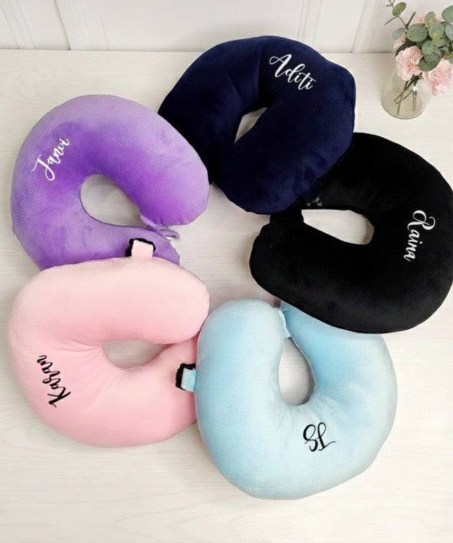 Customized Travel Neck Pillow | Personalized Name Travel Pillow