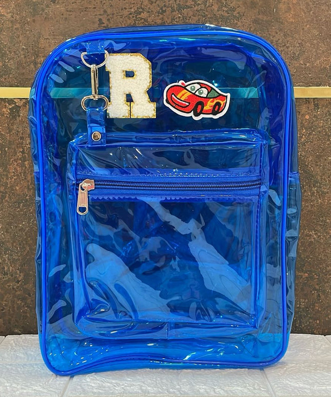 Customized Jelly Backpack with Initial Cartoon for Boys and Girls